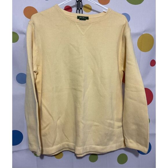 Eddie Bauer 100% Cotton Sweater Crewneck Size Small 🍋🌼 - Picture 7 of 12